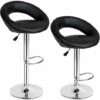 TECTAKE Lot De 2 Tabourets De Bar Design Noir Pivotants Et Réglables En Hauteur 63 Cm - 83 Cm - Noir -TECTAKE Soldes 2022 66851175 1
