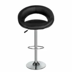 TECTAKE Lot De 2 Tabourets De Bar Design Noir Pivotants Et Réglables En Hauteur 63 Cm - 83 Cm - Noir -TECTAKE Soldes 2022 66851175 4