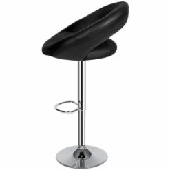TECTAKE Lot De 2 Tabourets De Bar Design Noir Pivotants Et Réglables En Hauteur 63 Cm - 83 Cm - Noir -TECTAKE Soldes 2022 66851175 5