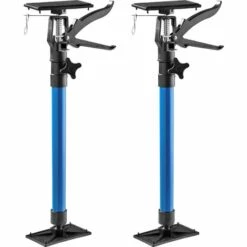 TECTAKE Lot De 2 Etais Télescopiques De Soutien à Gâchette Réglables De 51 Cm ? 115 Cm Bleu - Bleu