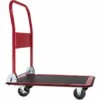 TECTAKE Chariot De Transport à Plateau Pliable En Acier 73 Cm X 47 Cm X 83 Cm Charge 150 Kg Rouge - Rouge -TECTAKE Soldes 2022 66851236 1