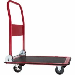 TECTAKE Chariot De Transport à Plateau Pliable En Acier 73 Cm X 47 Cm X 83 Cm Charge 150 Kg Rouge - Rouge