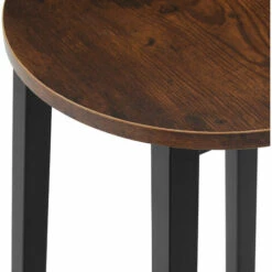 TECTAKE 2 Tabourets De Bar Corby - Ensemble De 2 Tabourets De Bar, Tabouret De Bistro, Chaises De Cuisine - Bois Foncé Industriel -TECTAKE Soldes 2022 66851246 4