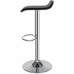 TECTAKE Lot De 2 Tabourets De Bar Design Noir Pivotants Et Réglables En Hauteur 57 Cm - 77 Cm - Noir -TECTAKE Soldes 2022 66851251 5