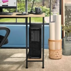 TECTAKE Bureau Informatique STOKE 137x55x75cm - Bureau Informatique, Bureau, Table Pour Ordinateur - Bois Foncé Industriel 9 TECTAKE Bureau Informatique STOKE 137x55x75cm - Bureau Informatique, Bureau, Table Pour Ordinateur - Bois Foncé Industriel -TECTAKE Soldes 2022 66851311 3