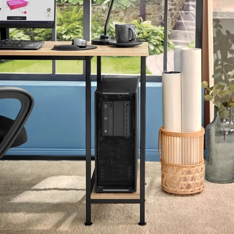 TECTAKE Bureau Informatique STOKE 137x55x75cm - Bureau Informatique, Bureau, Table Pour Ordinateur - Bois Foncé Industriel 5 TECTAKE Bureau Informatique STOKE 137x55x75cm - Bureau Informatique, Bureau, Table Pour Ordinateur - Bois Foncé Industriel – Image 3