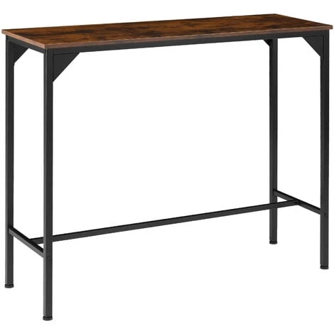 TECTAKE Table De Salle à Manger Industrielle Kerry 120x40x100,5cm - Table Haute, Table De Bar, Console - Bois Foncé Industriel 3 TECTAKE Table De Salle à Manger Industrielle Kerry 120x40x100,5cm - Table Haute, Table De Bar, Console - Bois Foncé Industriel