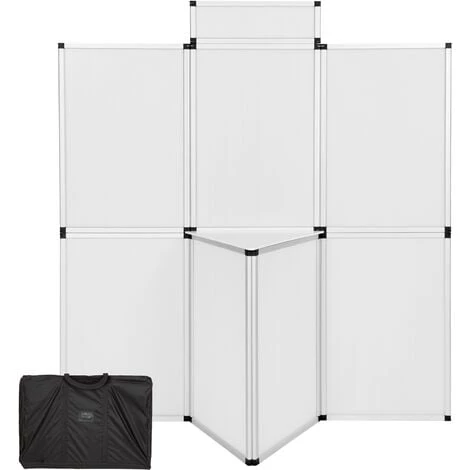 TECTAKE Panneau D'Exposition D'Affichage Publicitaire En Aluminium 180 Cm X 200 Cm Blanc + Sac De Transport - Blanc 3 TECTAKE Panneau D'Exposition D'Affichage Publicitaire En Aluminium 180 Cm X 200 Cm Blanc + Sac De Transport - Blanc