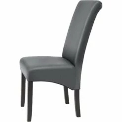 TECTAKE Lot De 6 Chaises Aspect Cuir - Lot De 6 Chaises Salle A Manger, Chaises De Cuisine, Chaises De Salon - Gris -TECTAKE Soldes 2022 66851511 4