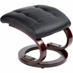 TECTAKE Fauteuil Relax Pied Rond - Fauteuil Avec Repose-pied, Fauteuil Barcante, Fauteuil A Bascule - Noir -TECTAKE Soldes 2022 66851567 4