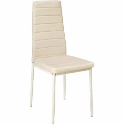 TECTAKE Lot De 8 Chaises Avec Surpiqûre - Lot De 8 Chaises Salle A Manger, Chaises De Cuisine, Chaises De Salon - Beige -TECTAKE Soldes 2022 66851644 3