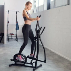 TECTAKE Vélo Elliptique Avec Ordinateur LCD, Appareil De Fitness - Mini Vélo Elliptique Motorisé, Cross Trainer Elliptique, Vélo D´exercise De Fitness - Noir -TECTAKE Soldes 2022 66851731 3