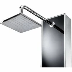 TECTAKE Colonne De Douche Avec Pommeau, Douchette Et Mitigeur - Fonction Hydromassante- 120 Cm X 18 Cm X 8,5 Cm Noir - Noir -TECTAKE Soldes 2022 66851792 4