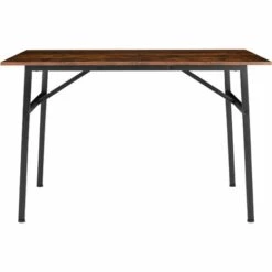 TECTAKE Table De Salle à Manger Industrielle Swansea 120x75x76cm - Table à Manger, Table De Salle à Manger, Table De Cuisine - Bois Foncé Industriel -TECTAKE Soldes 2022 66851960 3