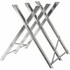 TECTAKE Chevalet à Bûches, Chevalet De Sciage, Chevalet De Tronçonnage Pliable - 3 Supports De Train - Argent