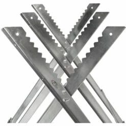 TECTAKE Chevalet à Bûches, Chevalet De Sciage, Chevalet De Tronçonnage Pliable - 3 Supports De Train - Argent -TECTAKE Soldes 2022 66851973 4