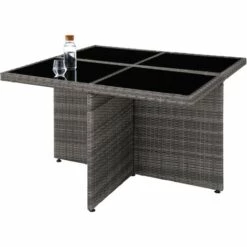 TECTAKE Salon De Jardin MANHATTAN 8 Places Avec 2 Sets De Housses + Housse De Protection, Variante 2 - Mobilier De Jardin, Meuble De Jardin, Ensemble Table Et Chaises De Jardin - Gris -TECTAKE Soldes 2022 66852088 4