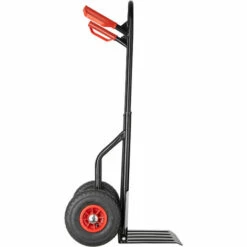 TECTAKE Chariot De Transport, Diable De Manutention Charge 100 Kg Pliable En Acier Roues Pneumatiques 53 Cm X 49 Cm X 112,5 Cm Noir - Noir -TECTAKE Soldes 2022 66852100 4