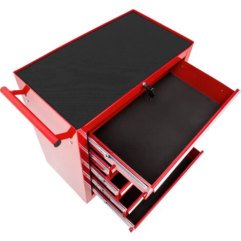 TECTAKE Servante D'Atelier à Outils 5 Tiroirs 69 Cm X 33 Cm X 79 Cm Rouge - Rouge 5 TECTAKE Servante D'Atelier à Outils 5 Tiroirs 69 Cm X 33 Cm X 79 Cm Rouge - Rouge – Image 3