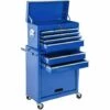 TECTAKE Servante D'Atelier + Caisse à Outils 69 Cm X 33 Cm X 110 Cm Bleu - Bleu -TECTAKE Soldes 2022 66852105 1