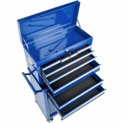 TECTAKE Servante D'Atelier + Caisse à Outils 69 Cm X 33 Cm X 110 Cm Bleu - Bleu -TECTAKE Soldes 2022 66852105 5
