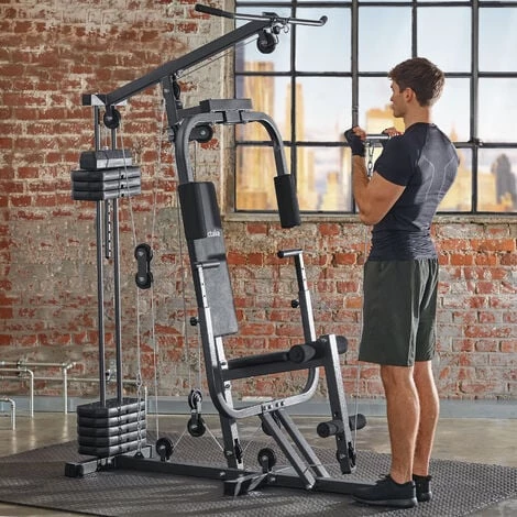 TECTAKE Station De Musculation Appareil à Charge Modulable- Fonction Chest Press - Charge Maximale 150 Kg - Noir 5 TECTAKE Station De Musculation Appareil à Charge Modulable- Fonction Chest Press - Charge Maximale 150 Kg - Noir – Image 3