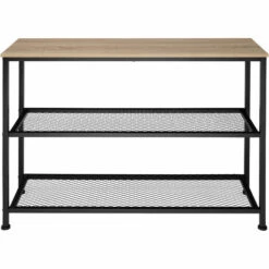 TECTAKE Table Console BRISTOL 100x30x81cm - Console, Table D’entrée, Table D’appoint - Bois Clair Industriel, Chêne Sonoma -TECTAKE Soldes 2022 66852203 4