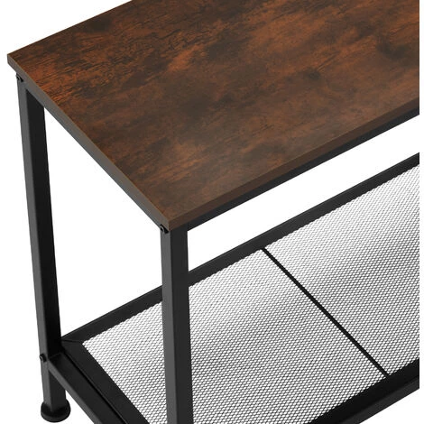 TECTAKE Table D’appoint FILTON 60x30,5x60,5cm - Table D’appoint, Console, Table D’entrée - Bois Foncé Industriel 7 TECTAKE Table D’appoint FILTON 60x30,5x60,5cm - Table D’appoint, Console, Table D’entrée - Bois Foncé Industriel – Image 5