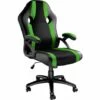 TECTAKE Chaise Gamer GOODMAN - Chaise De Bureau, Fauteuil De Bureau, Siege De Bureau - Noir/vert