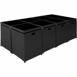 TECTAKE Salon De Jardin NOUVELLE ORLEANS 12 Places Avec 2 Sets De Housses + Housse De Protection - Mobilier De Jardin, Meuble De Jardin, Ensemble Table Et Chaises De Jardin - Noir 9 TECTAKE Salon De Jardin NOUVELLE ORLEANS 12 Places Avec 2 Sets De Housses + Housse De Protection - Mobilier De Jardin, Meuble De Jardin, Ensemble Table Et Chaises De Jardin - Noir -TECTAKE Soldes 2022 66852274 3