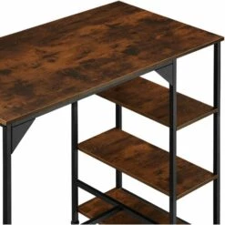 TECTAKE Table De Bar Industrielle Cannock 109x60x100cm - Table De Bar Style Industriel, Table De Bistrot, Table Haute - Bois Foncé Industriel 10 TECTAKE Table De Bar Industrielle Cannock 109x60x100cm - Table De Bar Style Industriel, Table De Bistrot, Table Haute - Bois Foncé Industriel -TECTAKE Soldes 2022 67422350 4