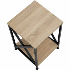 TECTAKE Table D’appoint CARLTON 40,5x40,5x52,5cm - Table D’appoint De Style Industriel, Table Basse, Table De Canapé -TECTAKE Soldes 2022 67432362 3