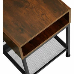 TECTAKE Table De Chevet HARLOW 40,5x40,5x52,5cm - Table De Chevet Avec Compartiment Ouvert, Table De Chambre à Coucher, Table D’appoint -TECTAKE Soldes 2022 67432394 5