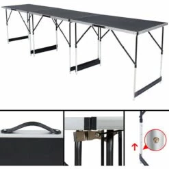 TECTAKE Lot De 3 Tables à Tapisser Pliables En Aluminium - Noir -TECTAKE Soldes 2022 67921902 4