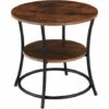 TECTAKE Table D’appoint Saint Louis 55x56cm - Table D’appoint De Style Industriel, Table Basse, Table De Canapé - Bois Foncé Industriel -TECTAKE Soldes 2022 68414217 1