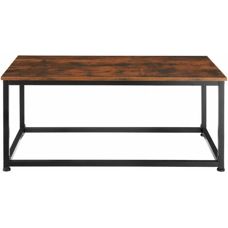 TECTAKE Table D’appoint Lynch 100x55x45,5cm - Table Basse De Style Industriel, Table De Canapé, Table De Salon - Bois Foncé Industriel 4 TECTAKE Table D’appoint Lynch 100x55x45,5cm - Table Basse De Style Industriel, Table De Canapé, Table De Salon - Bois Foncé Industriel – Image 2