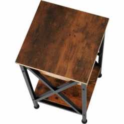TECTAKE Table D'appoint Dayton 35x35x70,5cm - Table D’appoint De Style Industriel, Table De Chevet, Basse Table De Chambre à Coucher -TECTAKE Soldes 2022 70924002 4