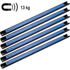 TECTAKE Barres Magnétiques Porte-outils 46 Cm - Lot De 3 Barres Aimantées Porte-outils, Supports Porte-outils Magnétiques, Bandes Magnétiques Porte-outils - 6 - Noir/bleu -TECTAKE Soldes 2022 70947417 3