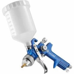 TECTAKE 2 Pistolets à Peinture HVLP à Basse Pression Avec Buses 1,3 Mm + 0,8 Mm Avec Coffret Bleu - Bleu -TECTAKE Soldes 2022 7513759 3