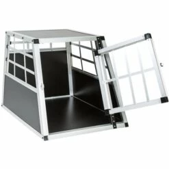 TECTAKE Caisse De Transport Chien En Aluminium 69 Cm X 54 Cm X 50 Cm Noir - Noir -TECTAKE Soldes 2022 7513784 3