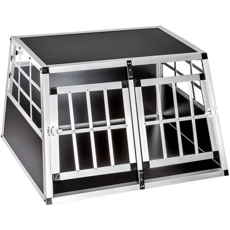 TECTAKE Caisse De Transport Chien En Aluminium 89 Cm X 69 Cm X 50 Cm Noir - Noir 3 TECTAKE Caisse De Transport Chien En Aluminium 89 Cm X 69 Cm X 50 Cm Noir - Noir
