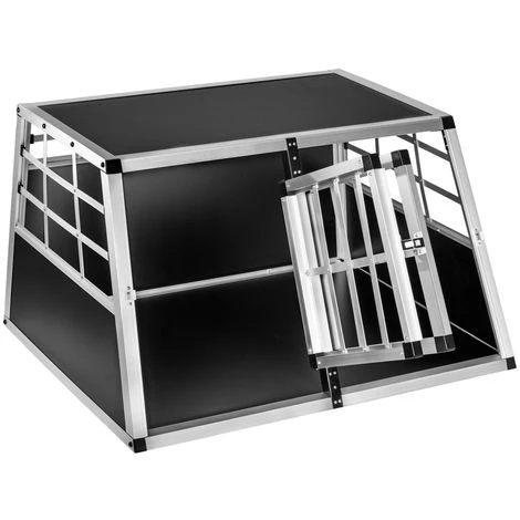 TECTAKE Caisse De Transport Chien En Aluminium 89 Cm X 69 Cm X 50 Cm Noir - Noir 5 TECTAKE Caisse De Transport Chien En Aluminium 89 Cm X 69 Cm X 50 Cm Noir - Noir – Image 3