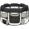 TECTAKE Parc Pour Chien Chat Pliable 115 Cm X 115 Cm X 64 Cm Noir + 1 Housse De Transport - Noir -TECTAKE Soldes 2022 7513815 1