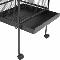 TECTAKE Cage à Oiseaux Argentée 162 Cm De Haut + Mangeoire + Perchoirs - Gris Anthracite -TECTAKE Soldes 2022 7513824 4