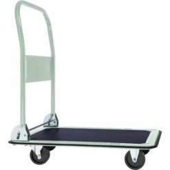 TECTAKE Chariot Pliable 4 Roues En Acier 73 Cm X 47 Cm X 83 Cm Charge 150 Kg - Blanc