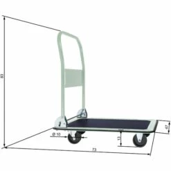 TECTAKE Chariot Pliable 4 Roues En Acier 73 Cm X 47 Cm X 83 Cm Charge 150 Kg - Blanc -TECTAKE Soldes 2022 7513825 5