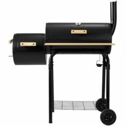 TECTAKE Barbecue, Grill, Fumoir, Smoker Américain XXL Avec Thermomètre De Température - Charbon De Bois - Noir -TECTAKE Soldes 2022 7513844 3