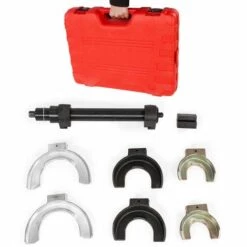 TECTAKE Compresseur De Ressort D'Amortisseurs McPherson Auto Moto Avec Ressorts 80 Mm à 190 Mm + 1 Coffret Rouge - Rouge -TECTAKE Soldes 2022 7513855 3