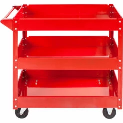 TECTAKE Servante D'Atelier Mobile à Outils Charge 100 Kg 3 Etages Rouge - Rouge -TECTAKE Soldes 2022 7513861 4