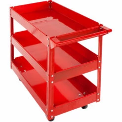 TECTAKE Servante D'Atelier Mobile à Outils Charge 100 Kg 3 Etages Rouge - Rouge -TECTAKE Soldes 2022 7513861 5